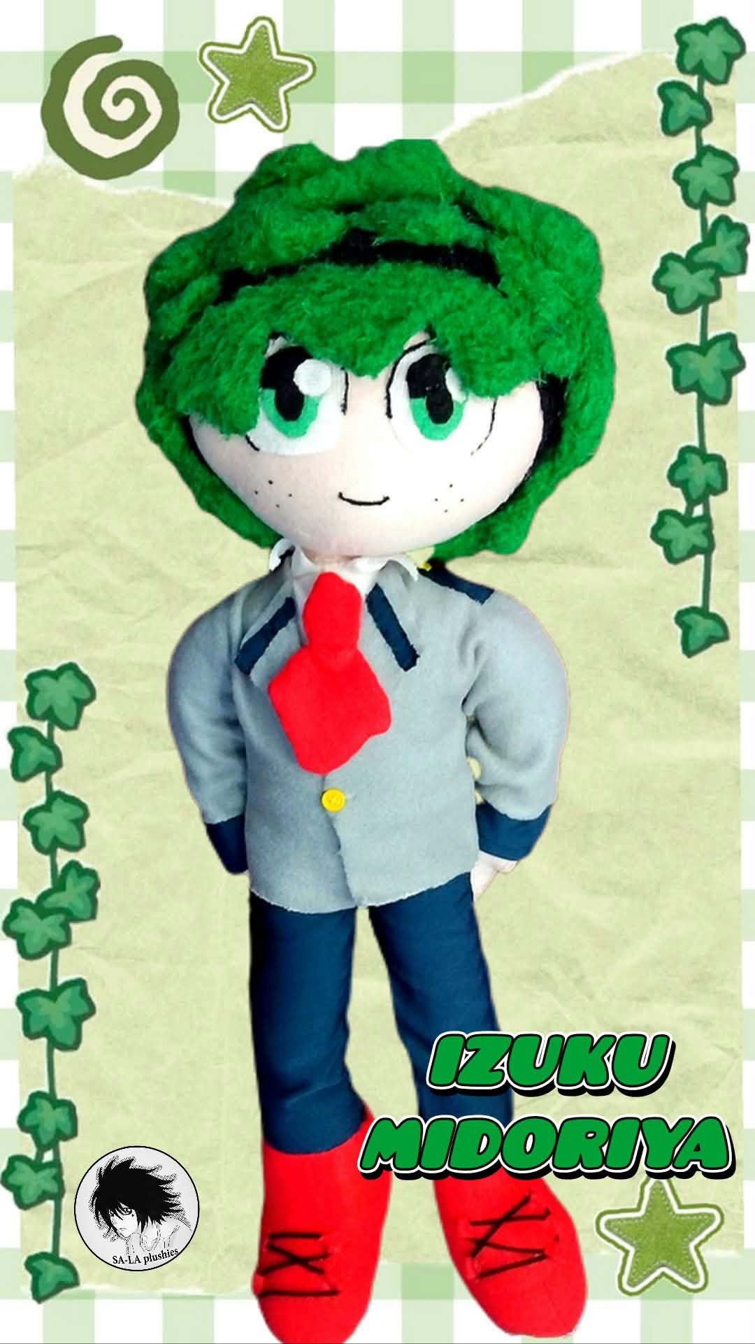Handmade plush pink character